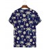 Men's Coconut Palm Tree Print Short Sleeve T-Shirt